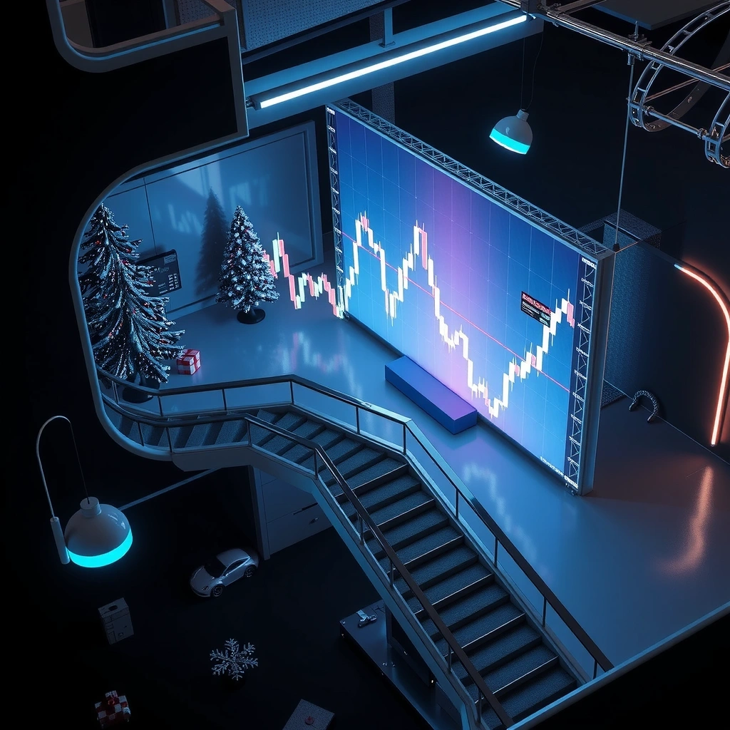 Pixel art candlestick chart visualization